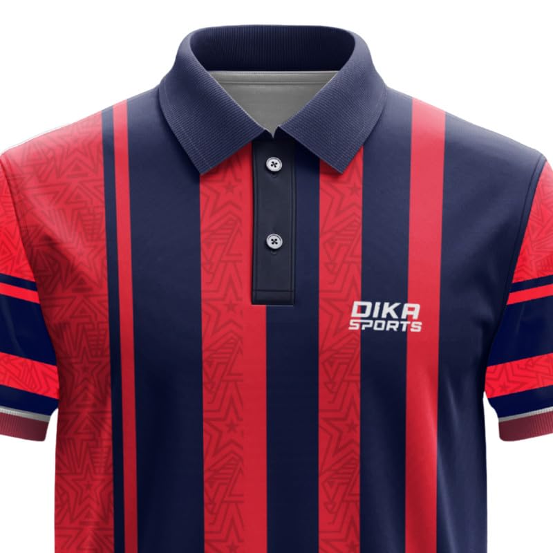 Image of Dika Sports Cricket Custom Player Name and Number Jersey Cricket Tshirt for Men | 2 Year to 5XL