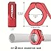 Forcefree+ Barbell Clips (Pair), Barbell Clamps, Quick Release Olympic Barbell Clamps with Anti Slip TPR Grip, Barbell Collars for Secure Weightlifting & Powerlifting (Red)