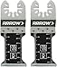 Arrow OSC302-2 Titanium Coated Carbide Enhanced Oscillating Multitool Saw Blades for Wood, Drywall, PVC, and Metal, Universal, Fits Most Multitools, 1-3/8 Inch, 2-Pack