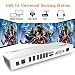 USB 3.0 Universal Docking Station Dual Display with HDMI DVI VGA, Gigabit Ethernet, Audio, 6 USB Ports for Windows, White