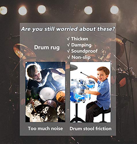 ZXHH Drummat/trommelmat, anti-geluk, geluidsbeschermingsmat, anti-vibratie, voor drumkkit, grote trommels en andere… - Image 3