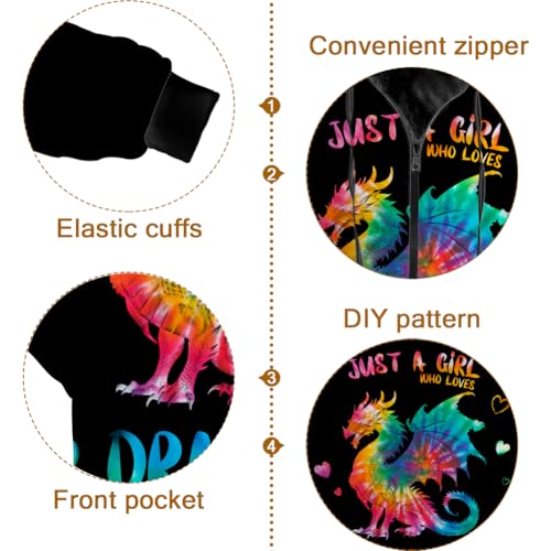 Dragon Book Jacket for Men Women Dragon Coat Hoodied Sweatshirts Zip Up Hoodies Gifts for Boys Girls4