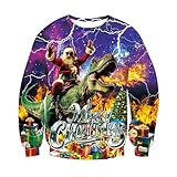 Pull de Noël de style amusant, 95 % polyester, 5 % élasthanne. Doux et confortable, lavage en machine et à la main