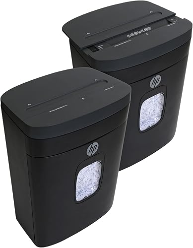 Miniatura 2 de HP - Trituradora de papel micro corte, alimentación manual de 14 hojas, tritura tarjetas de crédito y grapas, trituradora de papel resistente para