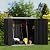 Mrosaa Large Outdoor Storage Box,Resin Sheds&Outdoor Storage Waterproof/Lockable,Outdoor Storage Cabinets for Balcony,Garage,Backyard (37Cu.ft-Black White)