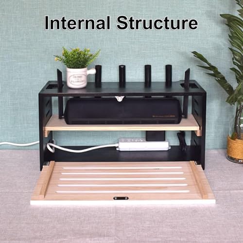 Étagère murale routeur Wi-Fi double niveau pour décodeur TV couleur E - 4