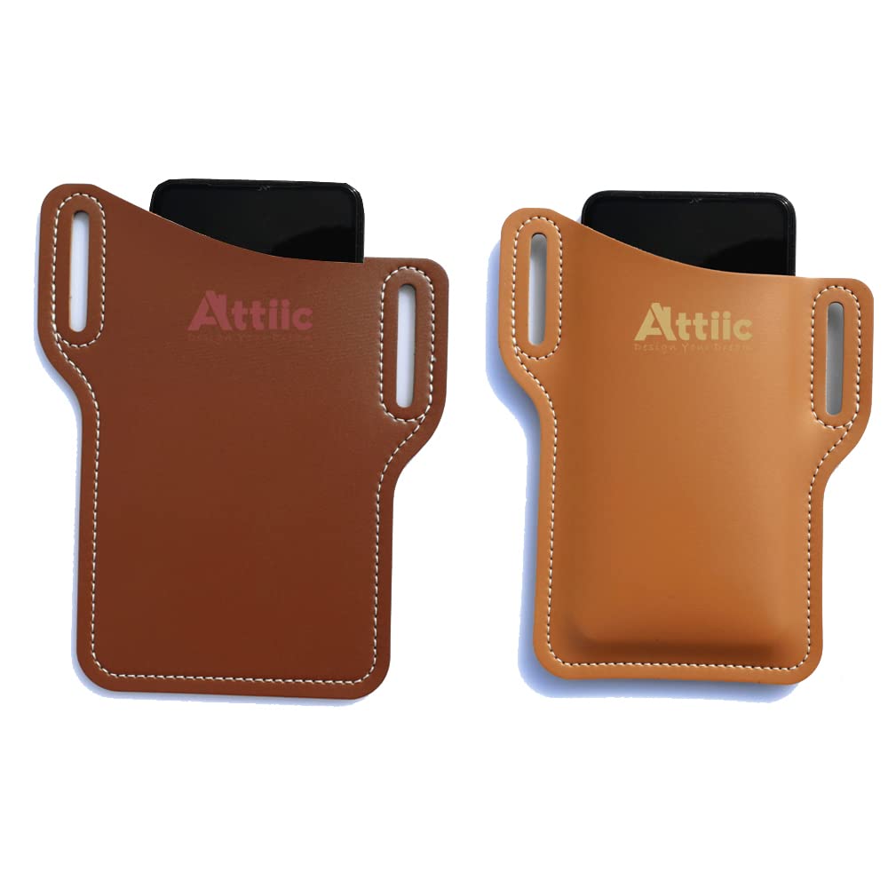 Attiic Online Holster for Mobile Cell Phone | Holster Mobile Pouch | Waist Belt Case | Universal Case | Waist Bag Mobile Phone Holder for Men and Women All Smart Phones Pack of 2 (B09K6DG8D2) Amazon Price History, Amazon Price Tracker