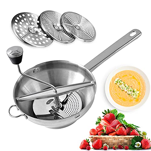 Stabmixer Kit, Passiergerät aus rostfreiem Edelstahl, Pürierstab Mixer...