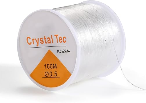 0.5mm Elastic String, Stretchy Bracelet String Crystal String Bead Cord for Bracelet, Beading and Jewelry Making 100m 0.5mm