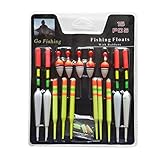 WAo Angelposen Set, 15er Posensortiment als Schwimmer Laufposen für Friedfisch Pose und Forellen, Posenset als Angelzubehör und Schwimmerset Allround Posensortiment Friedfischposen Raubfischposen