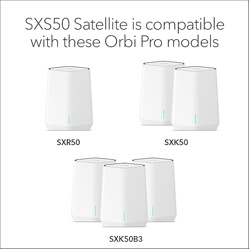 Miniatura 4 de NETGEAR Orbi Pro WiFi 6 Tri-Band Mesh Add-on Satellite (SXS50) para negocios o hogar, cobertura de hasta 2500 pies cuadrados, 75 dispositivos,