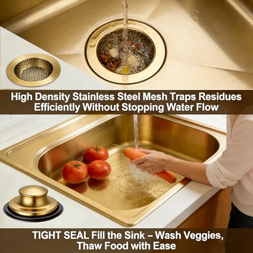 Garbage Disposal Flange 5-Piece Kit, 3.5" Putty-Free Leak-Proof Sink Stopper by UHOUSING by UHOUSING - Used condition - Image 5