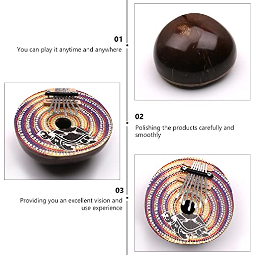 BIENKA Kalimba en Noix de Coco, Piano à Pouce Mbira Portable avec 7 Langues Métalliques, Instrument de Musique Africain… - Les Beatles, Paul McCartney, John Lennon, RIngo Starr, George Harrison BIENKA Kalimba en Noix de Coco, Piano à Pouce Mbira Portable avec 7 Langues Métalliques, Instrument de Musique Africain… – Image 6