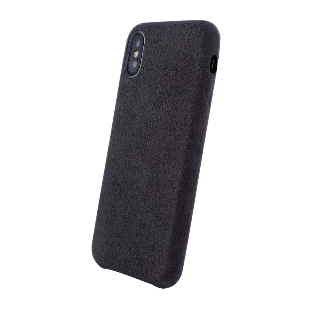 PDA-Punkt Dual Alcantara Leather Mobile Phone Case Compatible with iPhone XS/X Cover/Case/Case Black
