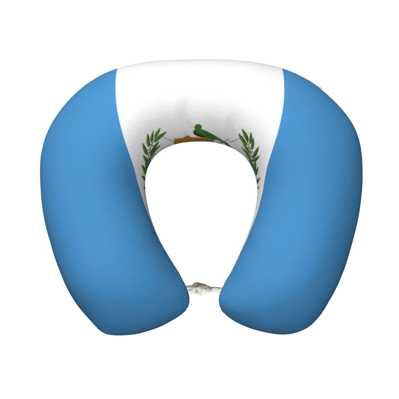 peiyeety Comfortable Flag of Guatemala Print Memory Foam Travel Pillow - U-Shaped Neck Support for Trips, Office Naps, and More