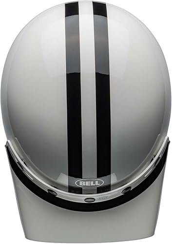 Miniatura 9 de Bell Moto-3 - Casco unisex de motocicleta para adultos, Steve McQueen Any Given Sunday - Blanco brillantenegroXL