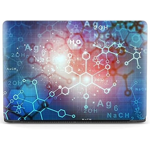Mertak Hard Case Compatible with MacBook Pro 16 14 Air 15 13 inch M3 M2 M1 Mac 2024 2023 2022 2018 Science Laptop Cover Pattern Chemistry Molecular Structures Protective Plastic Abstract Touch Bar Cover