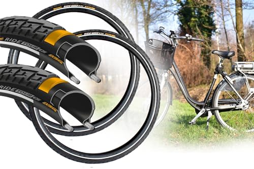 2 Fahrradreifen 1 3/8 x 1 5/8 x 28 Zoll Continental Ride Tour 37-622...