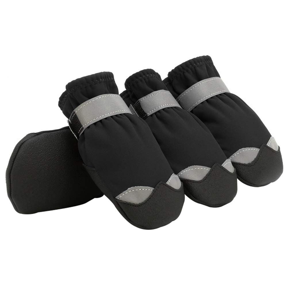 Bottes chien imperméables GARVALON T6 avec semelle résistante et bout cuir anti-collision