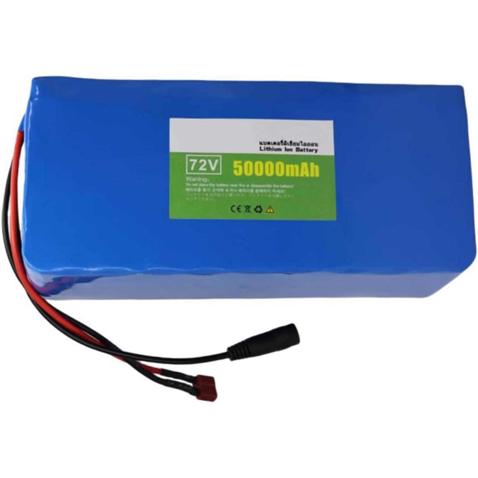 72V 50AH 20S2P Waterproof Lithium-Ion Battery, For E-Bikes Waterproof Lithium Battery Rechargeable Li-Ion Battery, Built-in BMS, With Charger(XT30+DC)