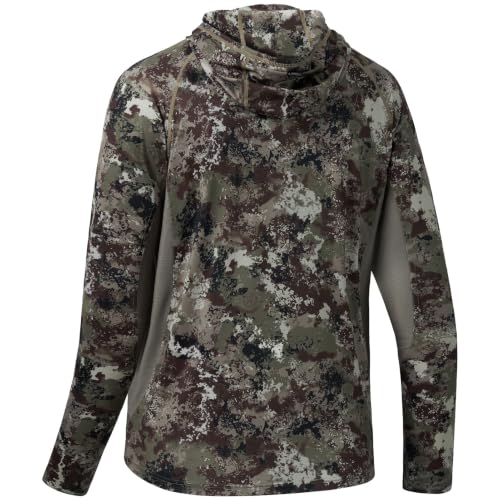 BASSDASH Men's UPF 50+ Camo Long Sleeve Hunting Hooded Shirt with Mask by BASSDASH - Used condition - Image 3
