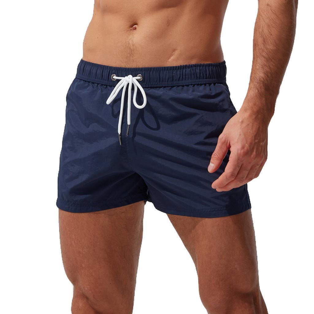 Genérico Bañador Hombre, Shorts de Playa, Pantalones Cortos con Forro con Cordón Traje de Baño Secado Rápido para Vacaciones Bañador Hombre Corto Slip Traje De Baño Hombre