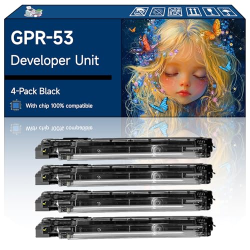 GPR-53 Developer Unit Compatible with Canon imageRUNNER Advance C3530i C3530i II C3530i III DX Printers (4 Pack Black)