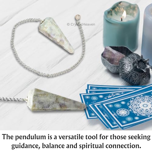 Image of Hackmanite Pendulum Dowsing Tool - Natural Crystal Pendulum for Spiritual Guidance - Premium Dowser Pendulum for Accurate Divination and Energy Healing - Perfect for Energy Healing and Chakra Balancing - Handcrafted with Precision and Elegance
