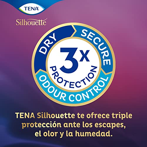 TENA Silhouette Noir Mini x18 - Compresas discretas para Mujer- Protector para Ropa Interior Negra - Incontinencia y Pérdidas de Orina Leves - Negro - imagen 2