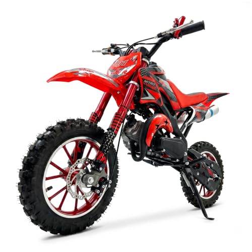 Image of Kids 50cc Dirt Bike,2-Stroke Gas Mini Bike,Red,CPC Listed
