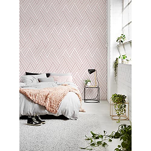 Papier peint pastel géométrique pour masquer les défauts des murs