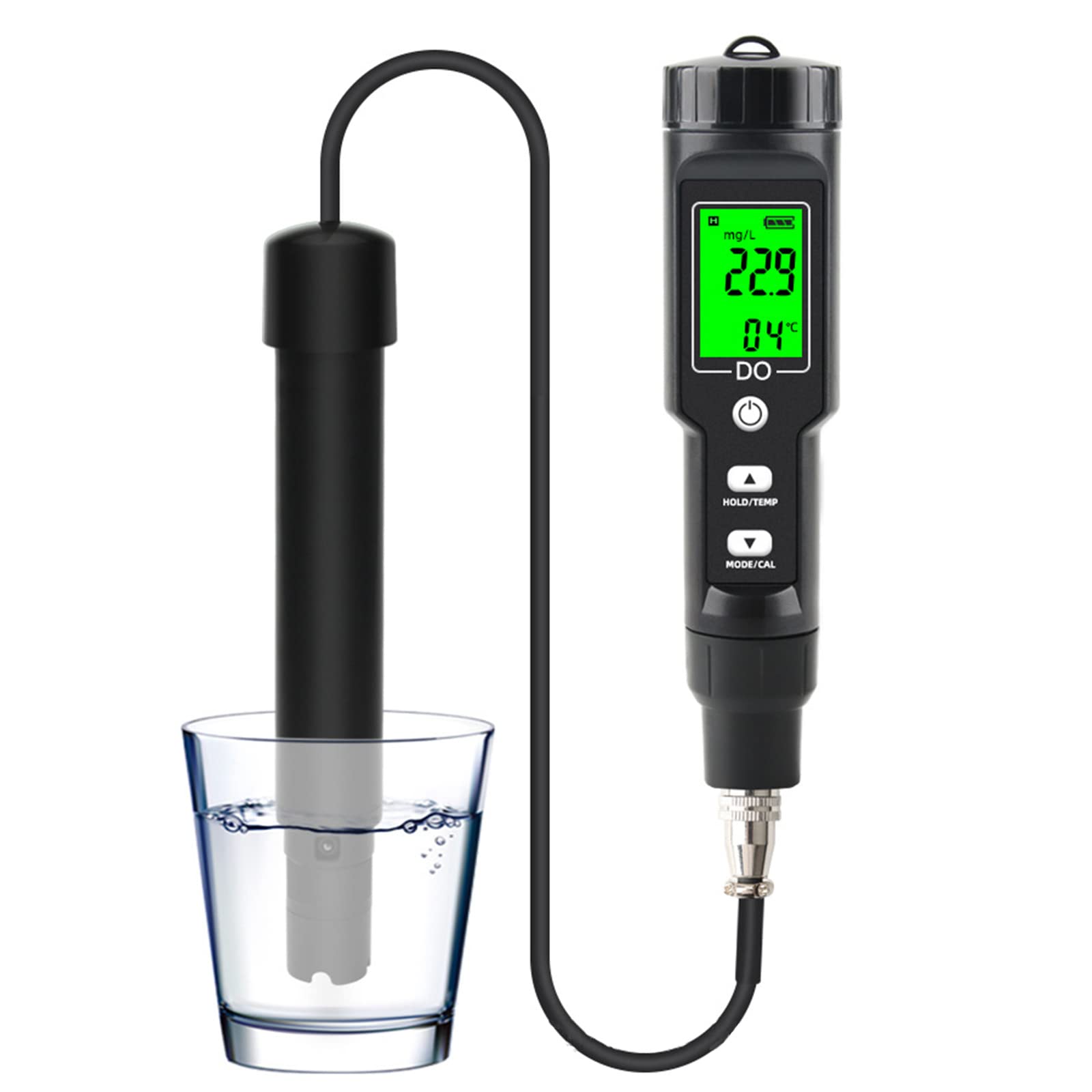 SilteD Digital Dissolved Oxygen Meter, Dissolved Oxygen Detector Analyzer, 0.0-40.0mg/L Pen Type Dissolved Oxygen Test, for Swimming Pools, Freshwater Aquaculture