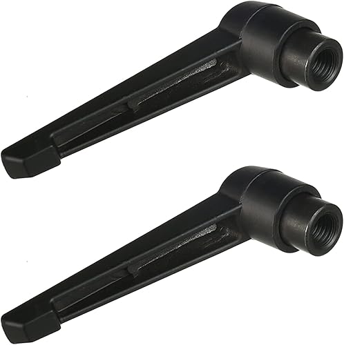 Miniatura 13 de Othmro 2 piezas de palanca de sujeción con rosca M8 Palanca de trinquete, aleación de aluminio ajustable con botón de bloqueo con perno roscado 2