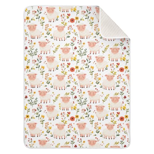 Image of Nursery Bed Blankets for Baby Boy and Girl Soft Stroller Throw Blanket for Toddler and Infant 30X40in Cartoon Sweet Loader