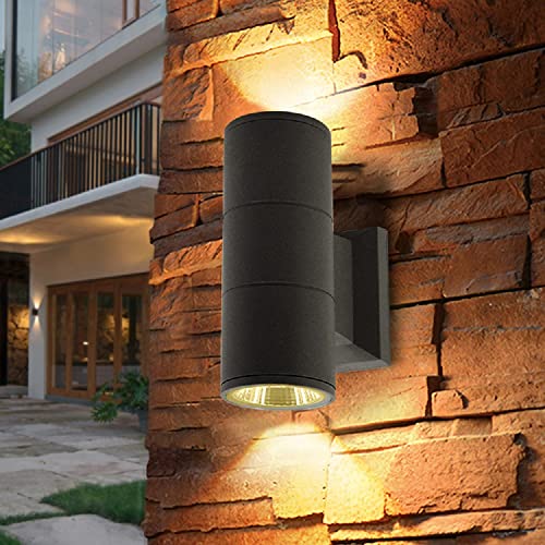 Image of Wall Lights 2 Way Up Down Cylindrical Shape Light Wall lamp 10 Watt Fancy led Light IP65 3000K Waterproof /Shockproof uses as Elevation Garden Patio Light