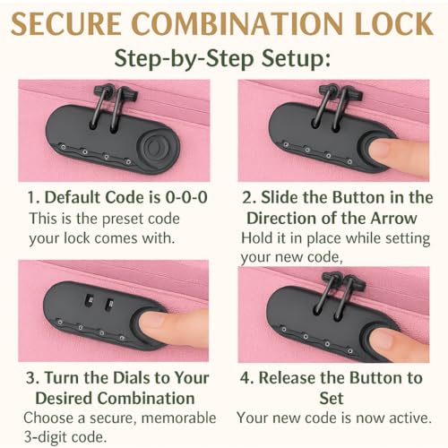 My Green Thumbs Pink Smell Proof Bag with Combination Lock - Travel Essentials Organizer, File Container, Lockable Box for Private Stash, Gift for Storage and Organization - Image 4