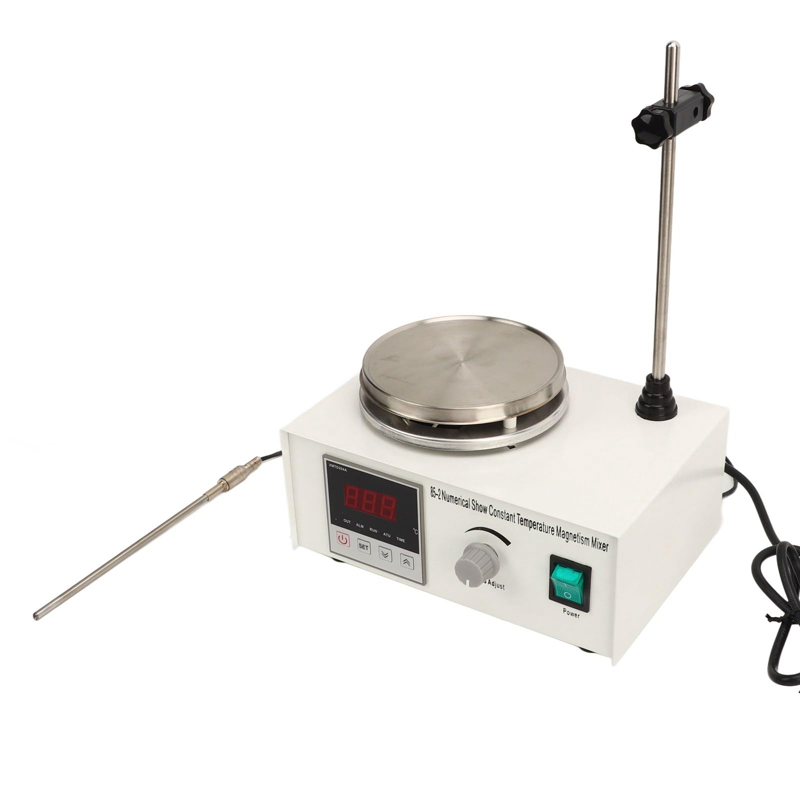 Agitador Magnético con Pantalla Digital 85-2 0-2400 RPM Mezclador de Placa Caliente Magnética de Calentamiento de Temperatura Constante para Laboratorio (Enchufe UE 220V)