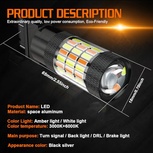 Image of LED Turn Signal Bulbs For Chevy Silverado /GMC Sierra 1500 2500 (2001-2013)