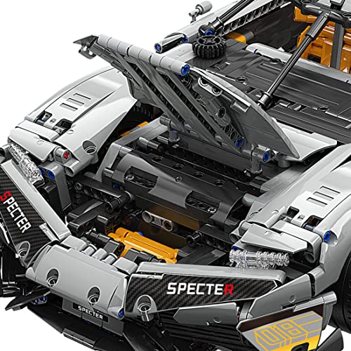 SSSSS TopBau Technik 1/8 Sportwagen für Königsegg Gemera, 3058+ Teilen Statisch Rennauto Modellbausatz, Rennwagen… – Bild 6