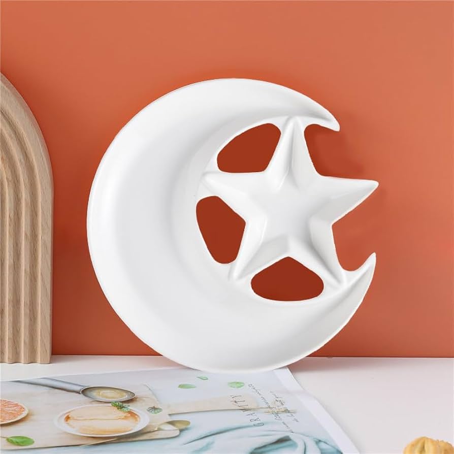 Amazon.com | 123Arts Ceramic Star Moon Shaped Snack and Dumpling