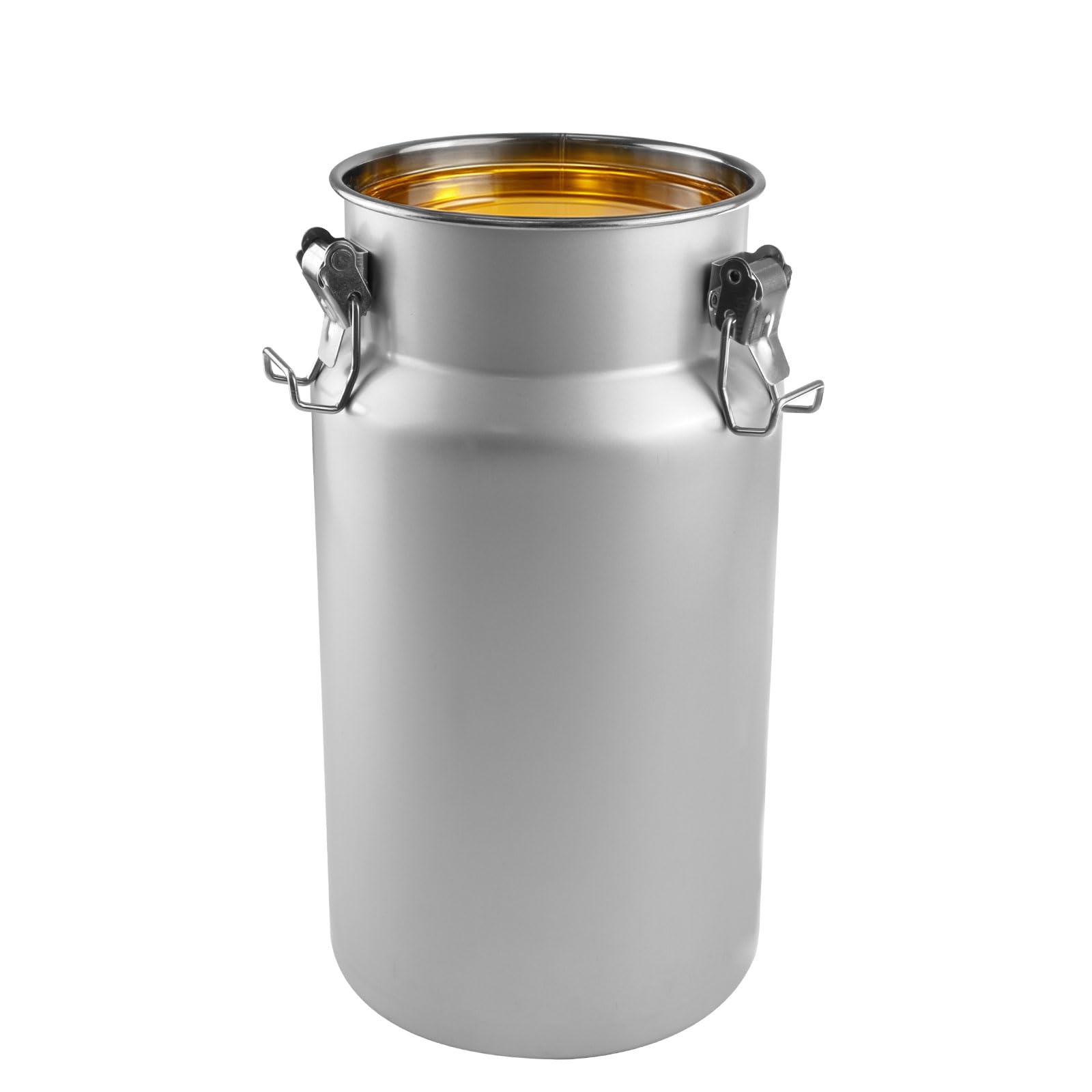 AIZYRLYR Stainless Steel Milk Can Milk Bucket with Lid, Sealing Oil Barrel Multi-Use Milk Jug Food Container for Farm & Kitchen Storage,10L 22×30cm