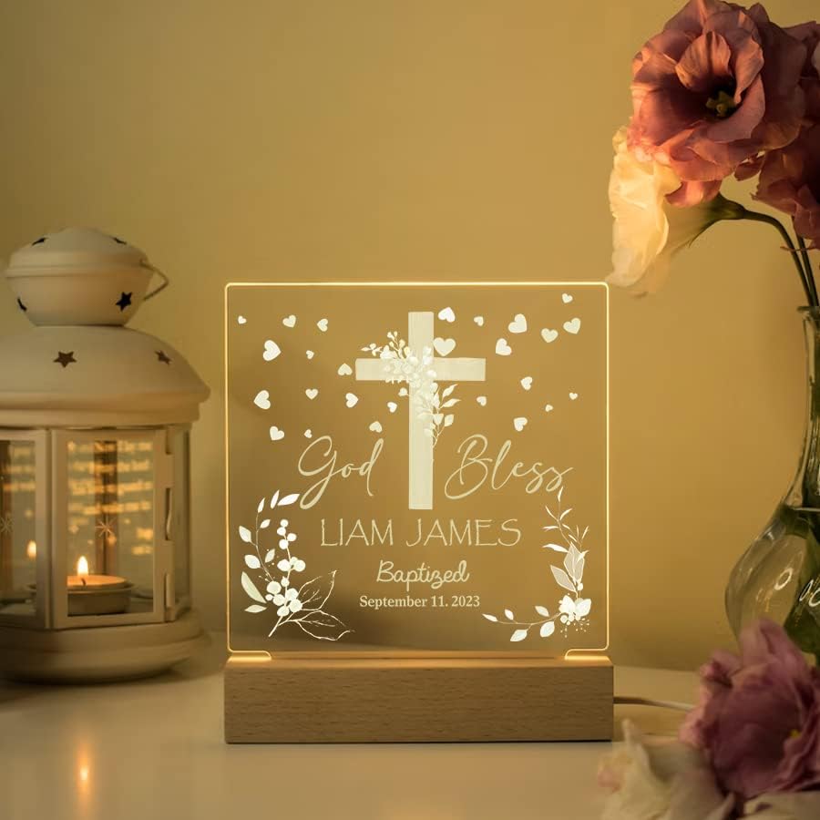 Miniatura 3 de IZI POD Luz nocturna personalizada para el cuarto del bebé, regalos de bautismo religioso, regalos de bautizo, regalo de dedicación, regalos