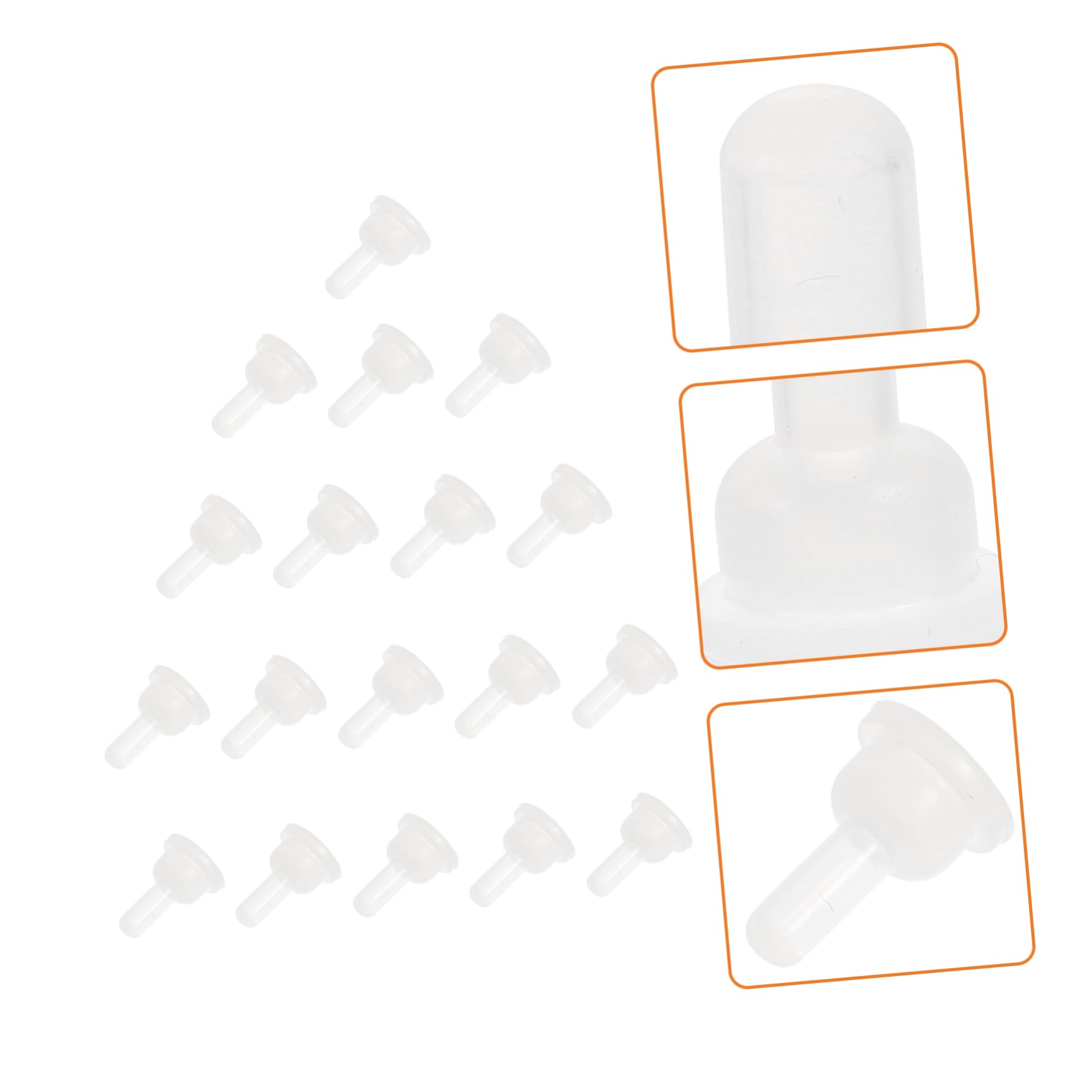 Sosoport Pet Bottle Pacifier Set 40pcs Silicone Nipples Kitten Puppy Nipples Rabbit Pacifiers Cat Nipples for Feeding