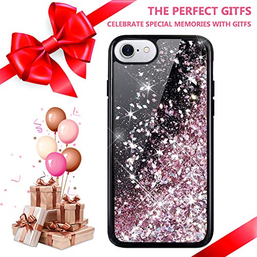 KOUYI Cover iPhone 8/7, 3D Glitter Liquido