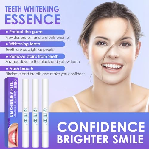 Image of 3 pcs Teeth Whitening Pen for Teeth, Teeth Whitening Essence Pen, Teeth whitening Professionally Formulated, Mint Flavor, No Sensitivity, Showcasing a Perfect Smile