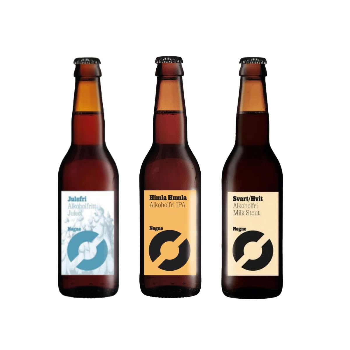 Dry Drinker's Nogne Mixed Case | Alcohol Free Beer | 0.0% ABV | 12 X 330ml Bottles