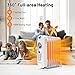 COSTWAY Oil Filled Radiator Heater, 700W Portable Space Heater with Adjustable Thermostat, Overheat Protection, Electric Heater for Bedroom, Indoor use
