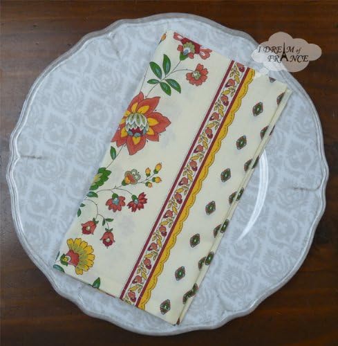 Servilleta de algodón Fayence Cream Provence de Le Cluny
