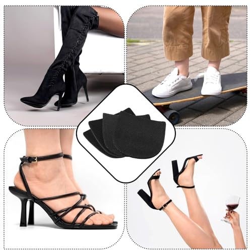 Image of Shoe Repair Rubber Heels, Repair Heels Boot Heel Replacement Anti-Slip Heel Pads for Men's and Woman's 5 /32 Inch (4mm) Thick, 2 Pairs Black