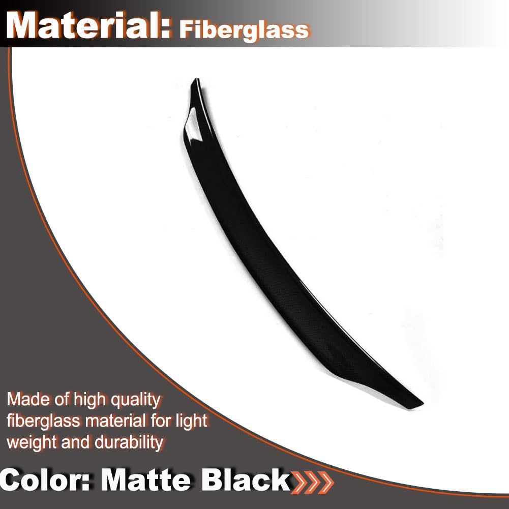 MCARCAR KIT Matte Black Rear Trunk Spoiler Fits for Audi S5 Coupe 2008-2016 Rear Boot Lid Highkick Spoiler Wing Lip Factory Outlet (Not for A5&A5 Sline) (Fiberglass)